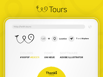 with.Tours art branding design icon illustration illustrator logo minimal vector website