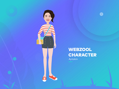 Character for Webzool character design vector