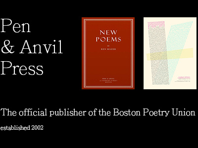 Pen & Anvil Press website book cover books boston journals literary poems small press