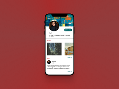 Daily UI #006 - Profile Page app app design daily ui daily ux design figma iphone product design social media ui ui design ux ux design