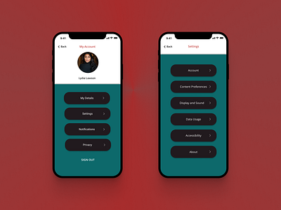 Daily UI #007 - Settings account app app design daily ui daily ux design figma illustration iphone product design profile settings ui ui design ux ux design