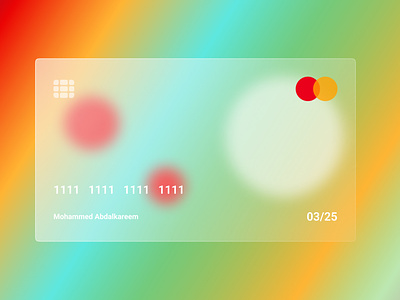 Glassmorphism card app branding design ui ux