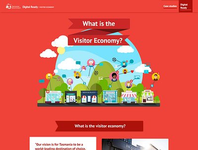 Digital Ready | Visitor Economy design icon illustration illustrator ui ui design ui homepage ux vector website