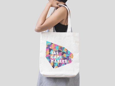 Tote bag design for Tas Game Makers