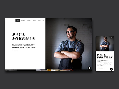 Brand and digital design for Paul Foreman Chef