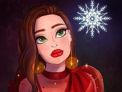 Christmas Holly beauty christmas christmas girl festive holly red lips