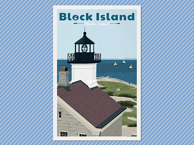 Block Island, Rhode Island Poster by Drew Furtado on Dribbble