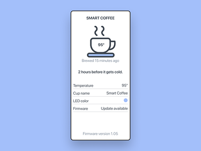 Smart Coffee · One size fits all coffee ios ios app sf pro display typography