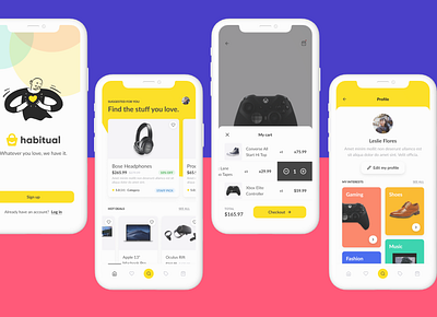 Habitual ecommerce habitual online marketplace shopping ui ux