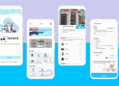 Lavare google ux course laundromat app laundry app service app ui ux washing clothes