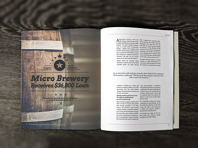 Brewery Article Spread layout magazine print type
