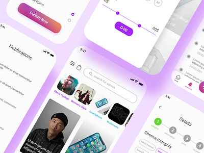 kwayes app appdesign gradient ui uidesign uxdesign vector