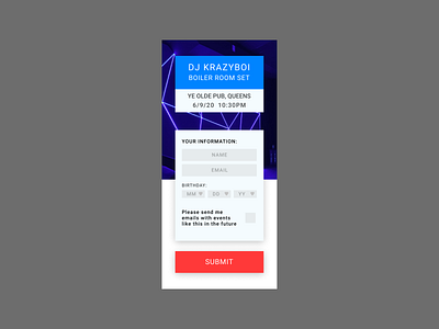 Daily UI 1 - Sign-up Form dailyui dailyui 001 signup