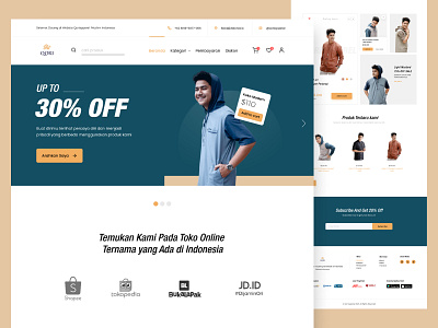 Landing Page | Sales of Muslim Clothing clothes clothing design ecommerce ecommerce app ecommerce design ecommerce shop elegant header ui uidesign userinterface web design website