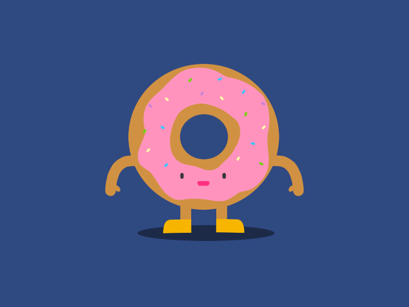 Jumping Donut illustration motion graphic principle