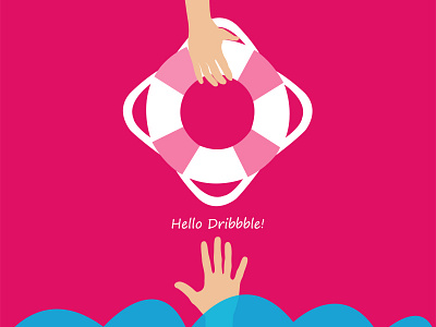 Hello Dribbble debue design hello illustration