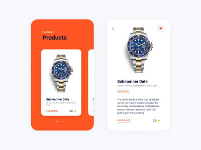 Product UI for Mobile app ecommerce app mobile mobile app product design ui ux ux design watch app