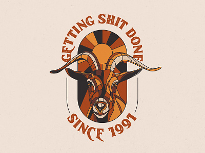 Year of the Goat 1991 90sbaby design freelance goat illustration illustrator typography yearofthegoat