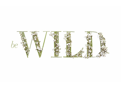 Be Wild desktop background flowers plants typography typography design wallpaper