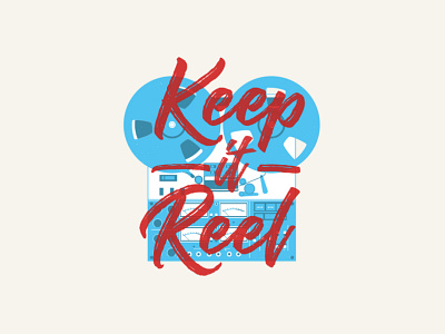 Keep It Reel illustration illustrator keep it reel logo design music recording reel to reel vector vectorart