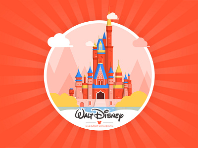 Disney castle illustration