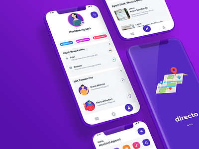 directo Concept app branding design flat ui uidesign ux