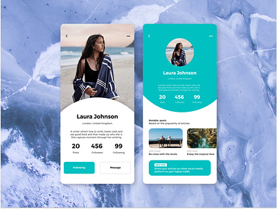 UI Challenge #006 - User Profile app dailyui design figma ui user profile