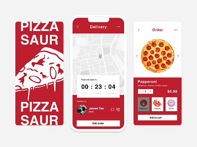 UI Challenge #014 - Countdown Timer app branding dailyui delivery design pizza ui ux