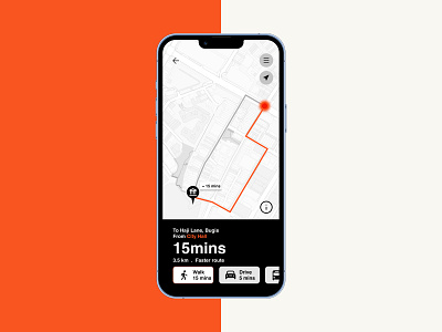 UI Challenge #029 - Map app dailyui design illustration ui ux