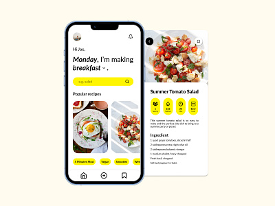 UI Challenge #040 - Recipe app branding dailyui design recipe ui ux