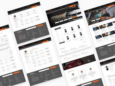 Car services design ui ux website