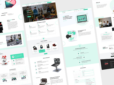 TechLine - Website branding computer services landing page computer sevices design design website illustration ui ux vector web
