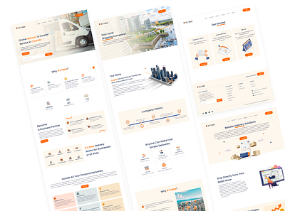 it's here - Website delivery boxes delivery website design landing page ui ux website design
