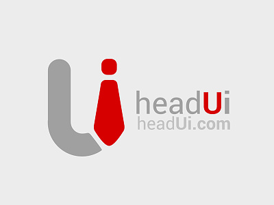 Head UI logo boss head headui logo red tie ui