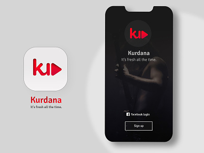 Kurdana - Music app login app headui login page music app