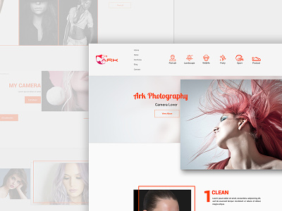 Photography homepage headui homepage photography webdesign