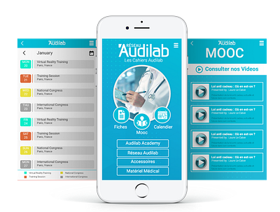Audilab Academy mobile app design