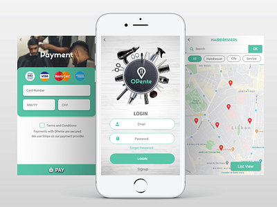 Hairdresser App mobile app design