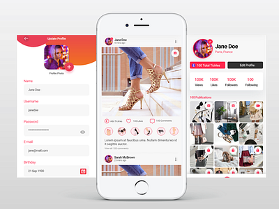 Social platform for feet lovers mobile app design