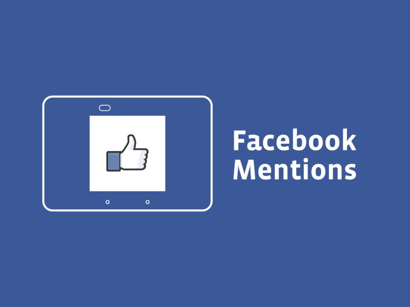 Facebook Mentions Box animation bumper device facebook fb like mentions thumbs up