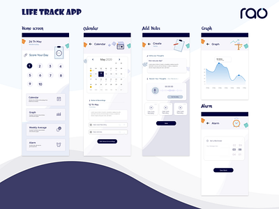 Life Track App app app design design flat ui ux