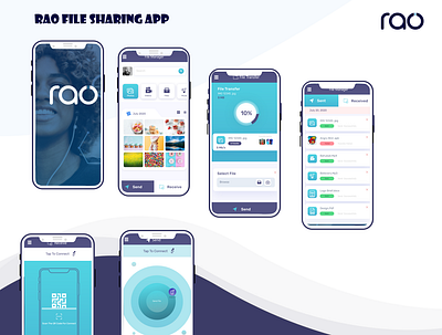 rao file sharing app app design branding ui ux