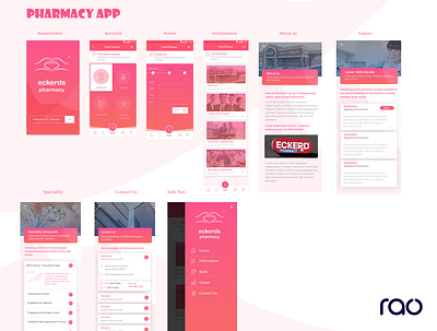 Pharmacy app app design branding ui ux