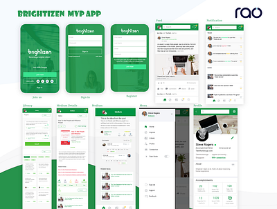 Brightizen App app design branding design ui ux