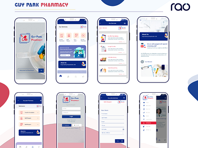 Guy Park Pharmacy app app design design typography ui ux vector