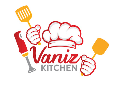 Vaniz Kitchen Logo animation app branding design logodesign logotype typography ux vector