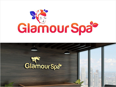 Glamour spa app branding illustration logo logodesign logotype typography