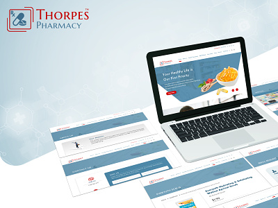 Thorpes Pharmacy Website design ui ux web website design