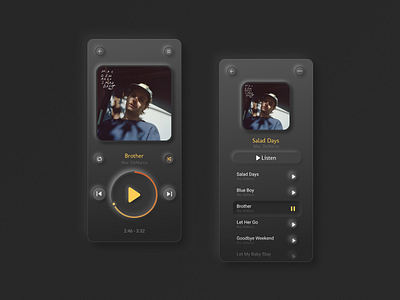 Neumorphism Player Mobile App