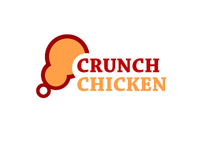 crunch chicken logo design